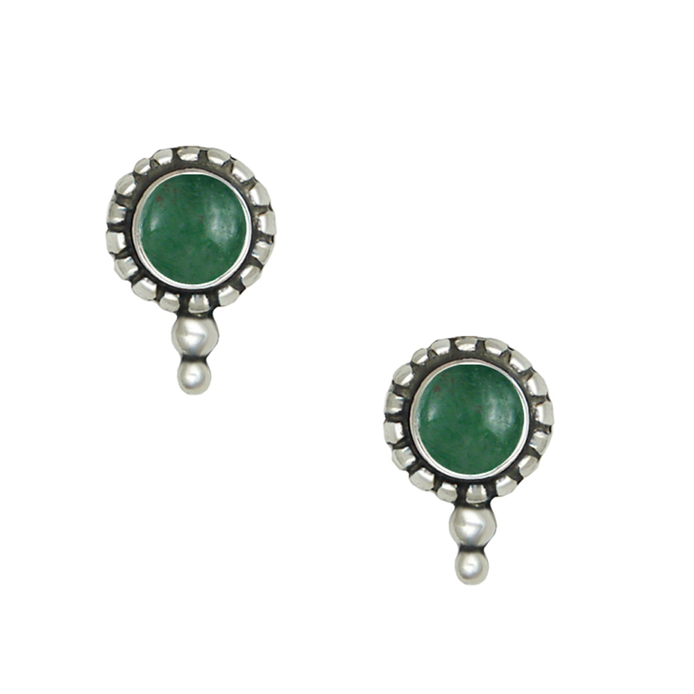 Sterling Silver Little Jade Post Stud Earrings